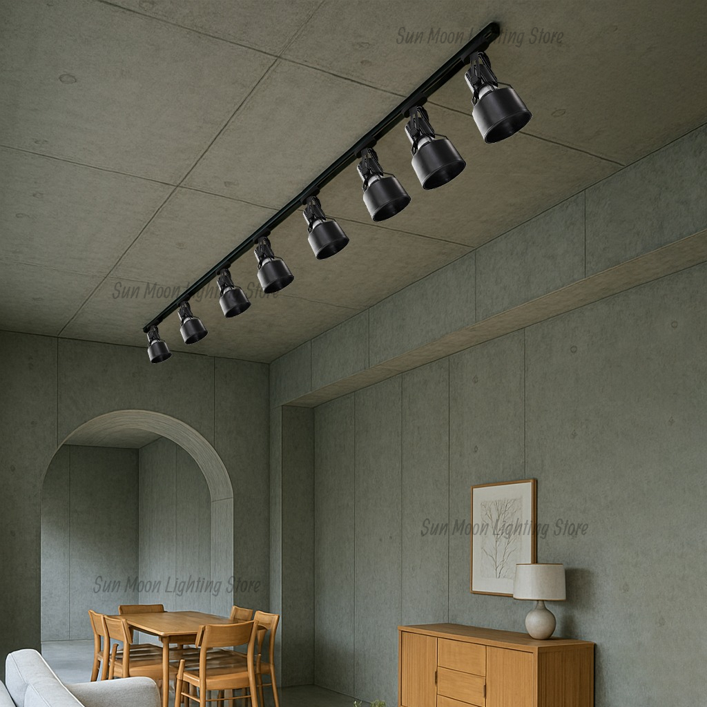 Lampu Sorot Track LED 6watt rell 2meter 1set spotlight fiting e27 6w spot light 220V