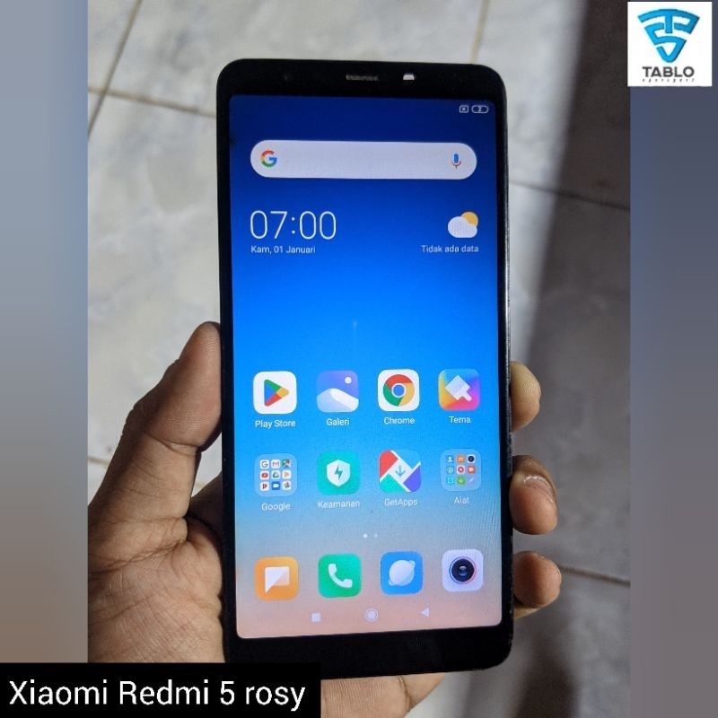 LCD plus frame Xiaomi Redmi 5 rosy original copotan hp