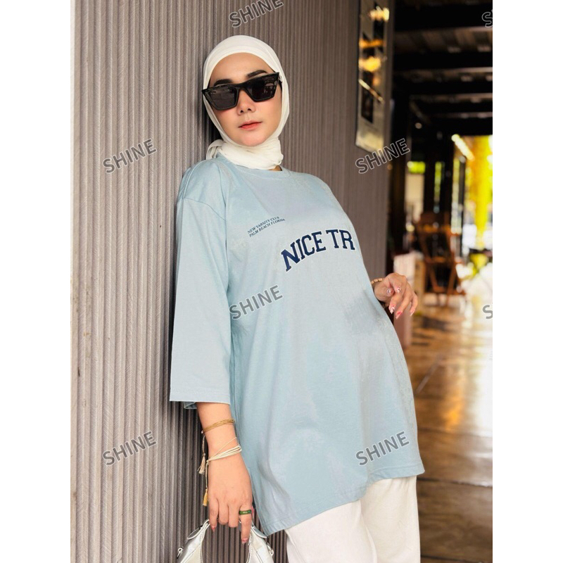 kaos NiCE TRY BLUE DENIM