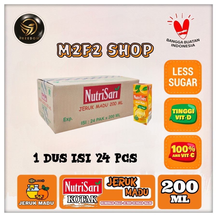 

Juice Nutrisari Orange Honey | Jeruk Madu Kotak - 200 ml (Kemasan Karton)