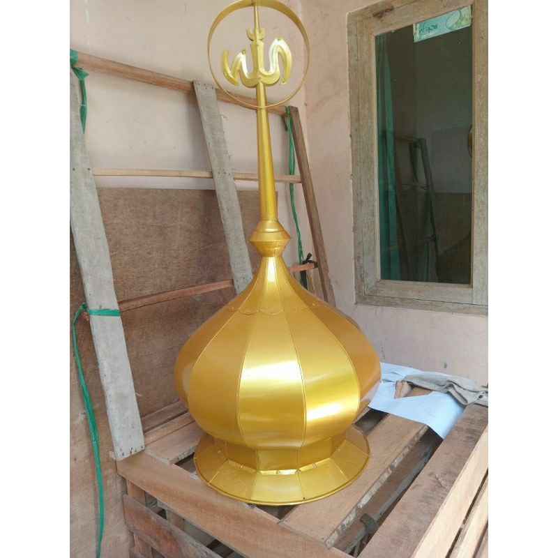 Kubah Masjid Warna Emas Ukuran 50 cm,  Kubah Gold Ukuran 50 cm