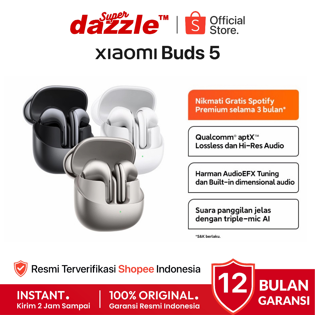 XIAOMI Buds 5 aptX™ TWS Headset Bluetooth Hi-Res Earphone Wireless Original Official Store Ori