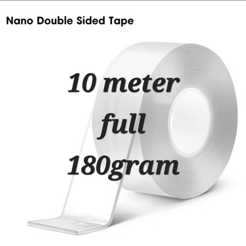 

Double Tape Nano Tape 10M Selotip Bening 2 Sisi Serbaguna 10M Perekat Selotip Tape 2 Sisi