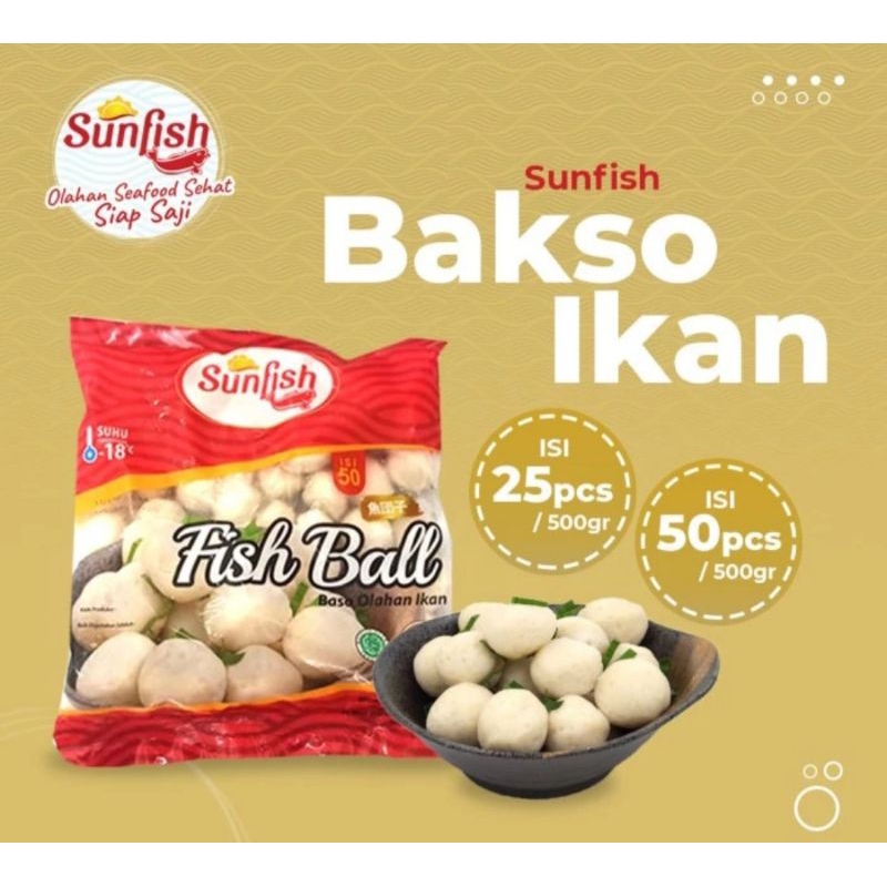 

SUNFISH BAKSO IKAN ISI 25 DAN ISI 50 500GR