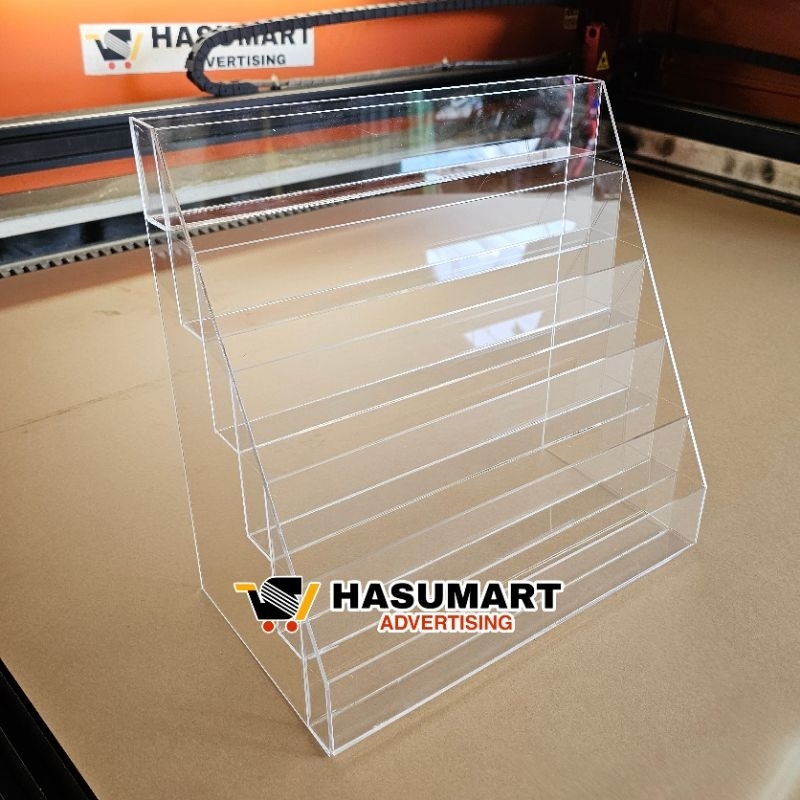 Rak Akrilik 6 Tingkat (Rak Akrilik Bertingkat / Rak Akrilik Kutek, pajangan, perhiasan, dll)