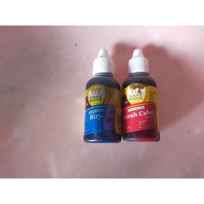 

Koepoe Koepoe Campuran Perisa dan Pewarna Biru/Merah Cabe 30ml REJECT KEMASAN
