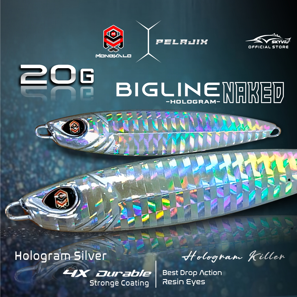 Metal Jig 20 Gram Umpan Laut Pinggiran Casting Mongkalo PELAJIX Silver Tenggirian