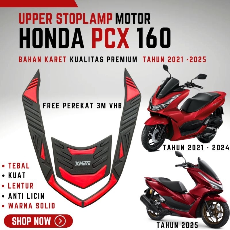 UPPER STOPLAMP HONDA PCX 160/AKSESORIS PCX 160/VARIASI PCX 160 ROADSYNC/ABS/CBS  TAHUN 2021 - 2025
