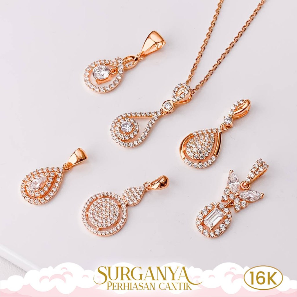 Macan Gold Kadar 16k Yellow Gold For Pendant - Liontin Model Tear Drop