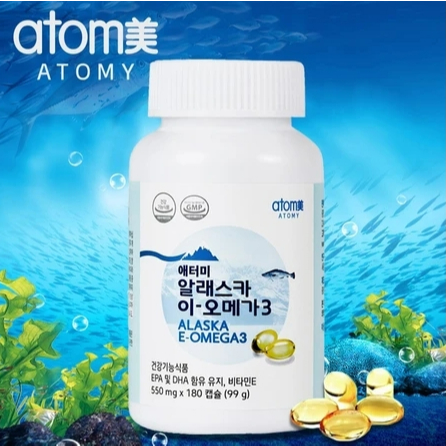 OMEGA 3 ALASKA ASLI KOREA - SUPLEMEN MINYAK IKAN MURNI 180 CAPSUL
