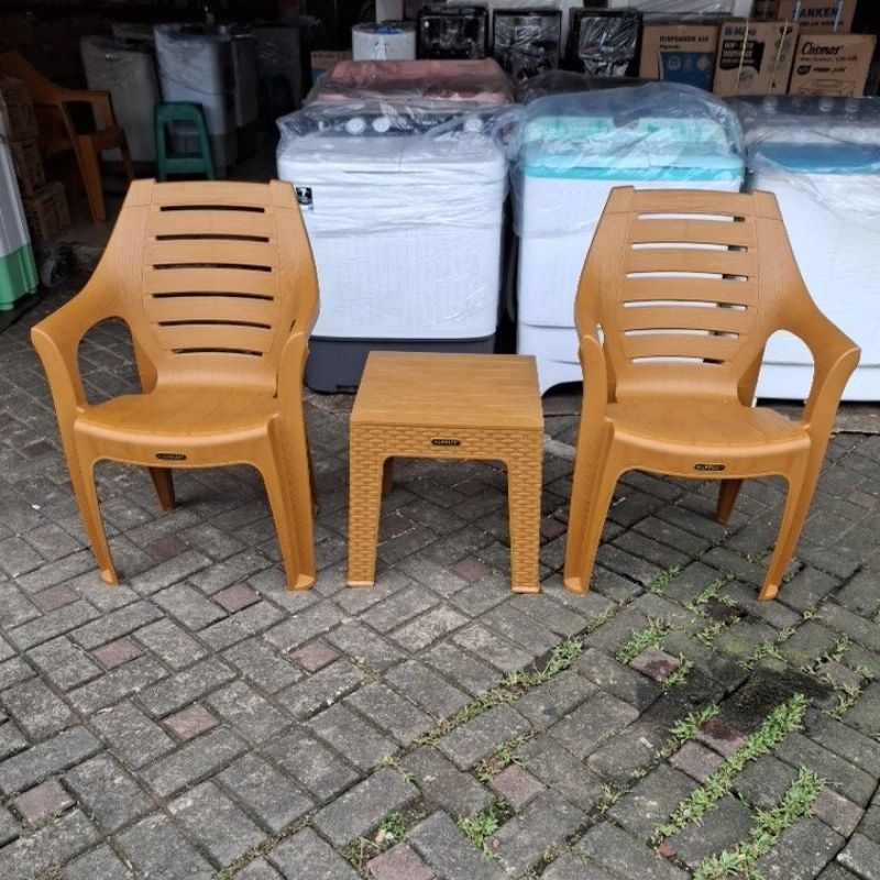 [INSTAN] KURSI TERAS NAPOLLY 678. 2 KURSI 678 dan 1 MEJA MAPAN / KURSI TERAS / KURSI PLASTIK