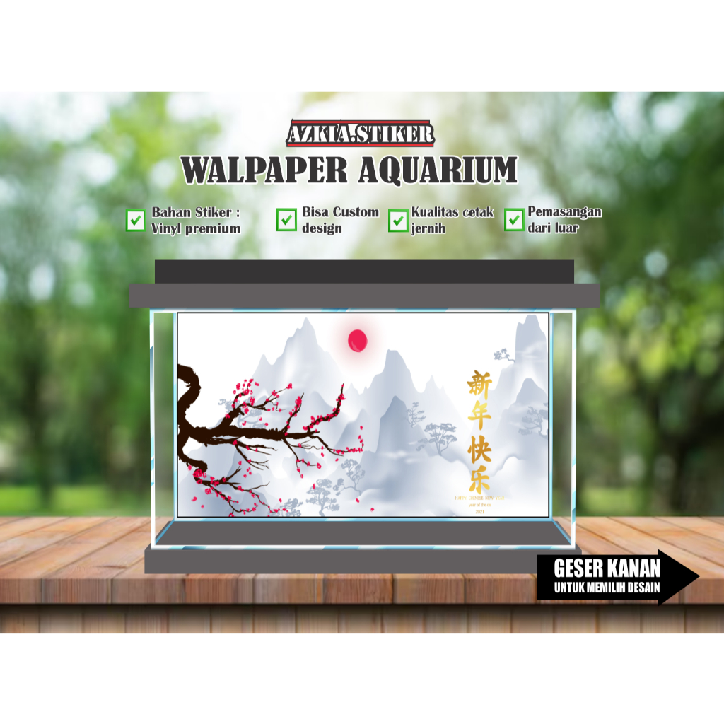 backround  Aquarium, Stiker  aquarium, walpaper aquarium,Backround aquarium coral custom