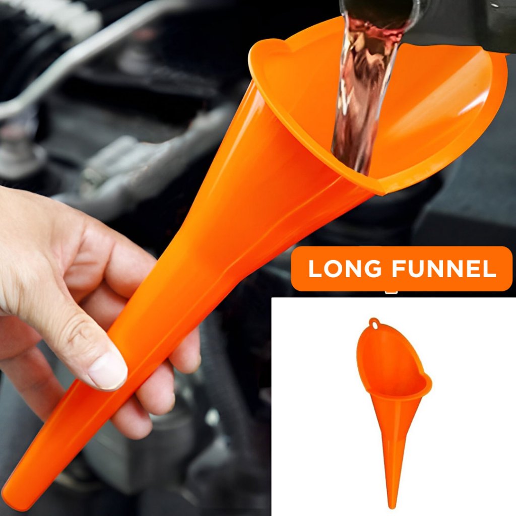 Corong Air Minyak Bensin Long Mouth Funnel / Corong Oli Motor Matic Panjang