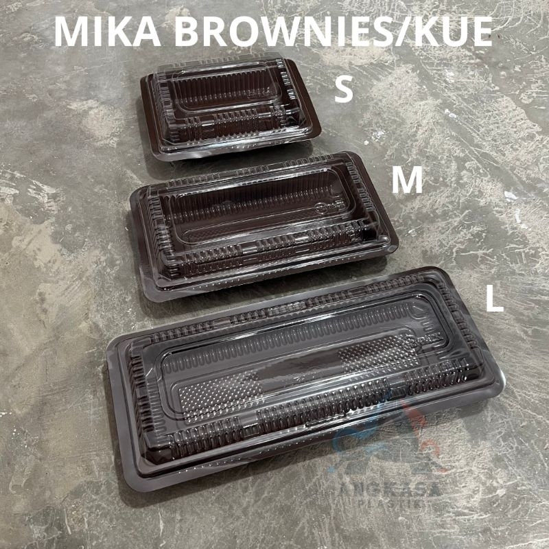 (50 PCS ) Mika Brownies Uk S M L / mika kue / mika coklat / kotak brownies / kotak mika / kotak kue 