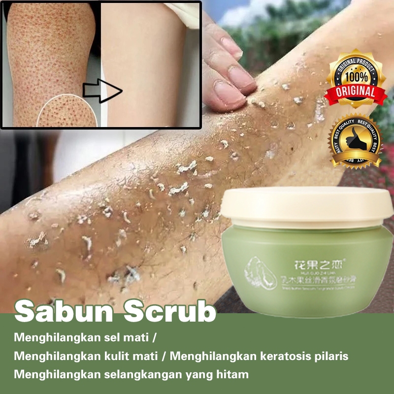 Lulur pemutih badan permanen Scrub badan body bleaching whitening 200g Body scrub Buang kulit ayam M
