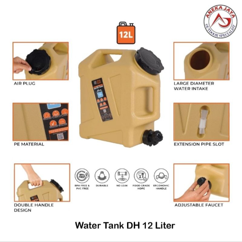 WATER TANK DH 12 LITER DHAULAGIRI DIRIGEN AIR