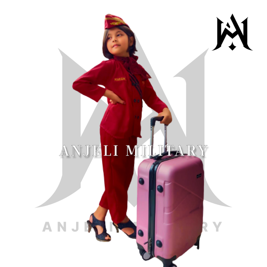 ANJELI MILITARY - BEST SELLER PRAMUGARI ANAK / BAJU PRAMUGARI ANAK / BAJU PROFESI PRAMUGARI ANAK / B