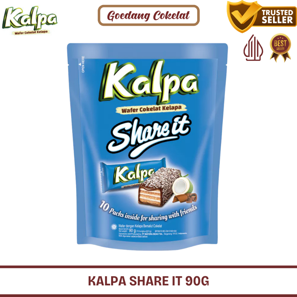 

Kalpa Share It Wafer Coklat Kelapa 1 Pouch Isi 10 Pcs 90g
