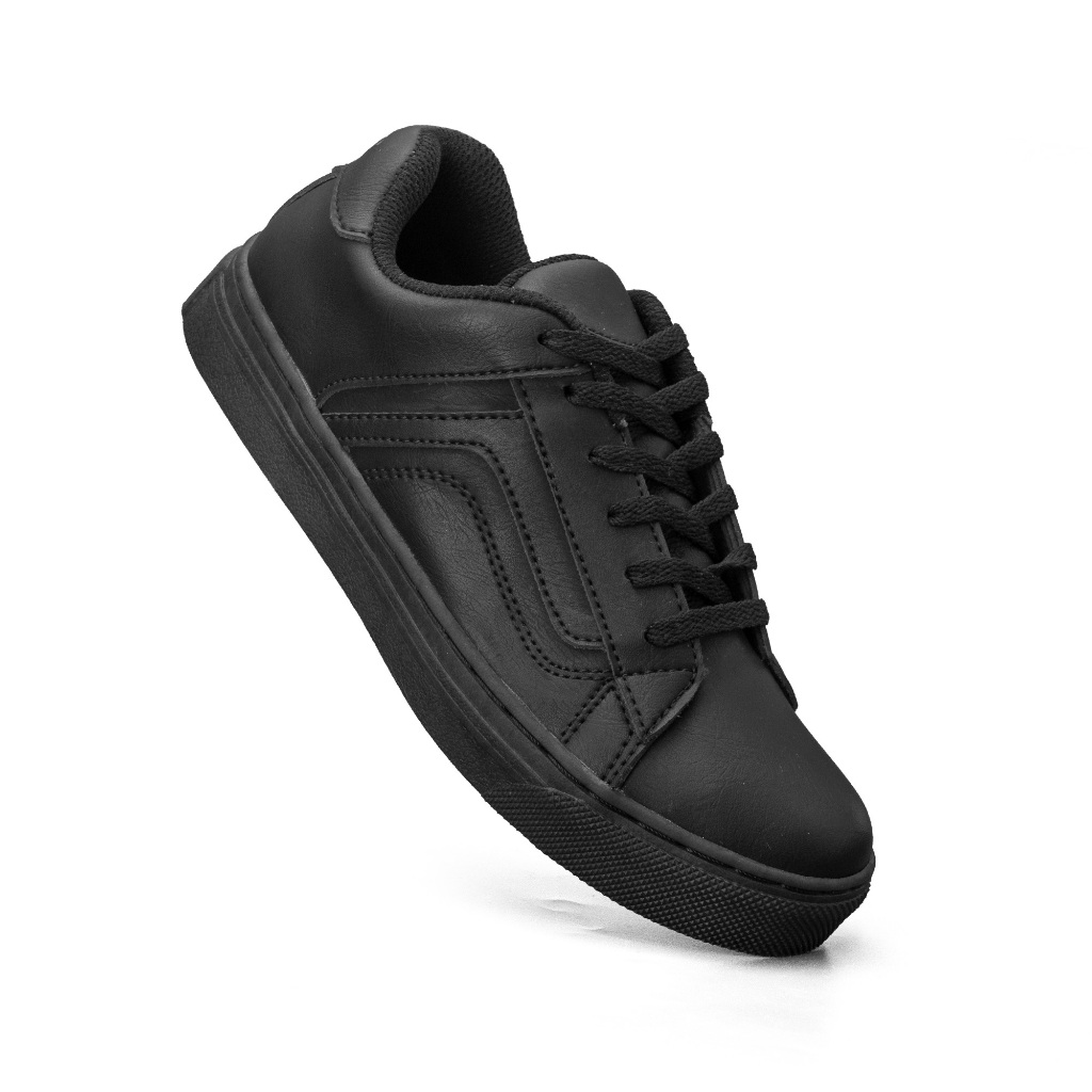DISKON MJC Indonesia Sepatu Sekolah Hitam Sepatu Pria Sneakers Original Formal Kuliah Kerja Pria