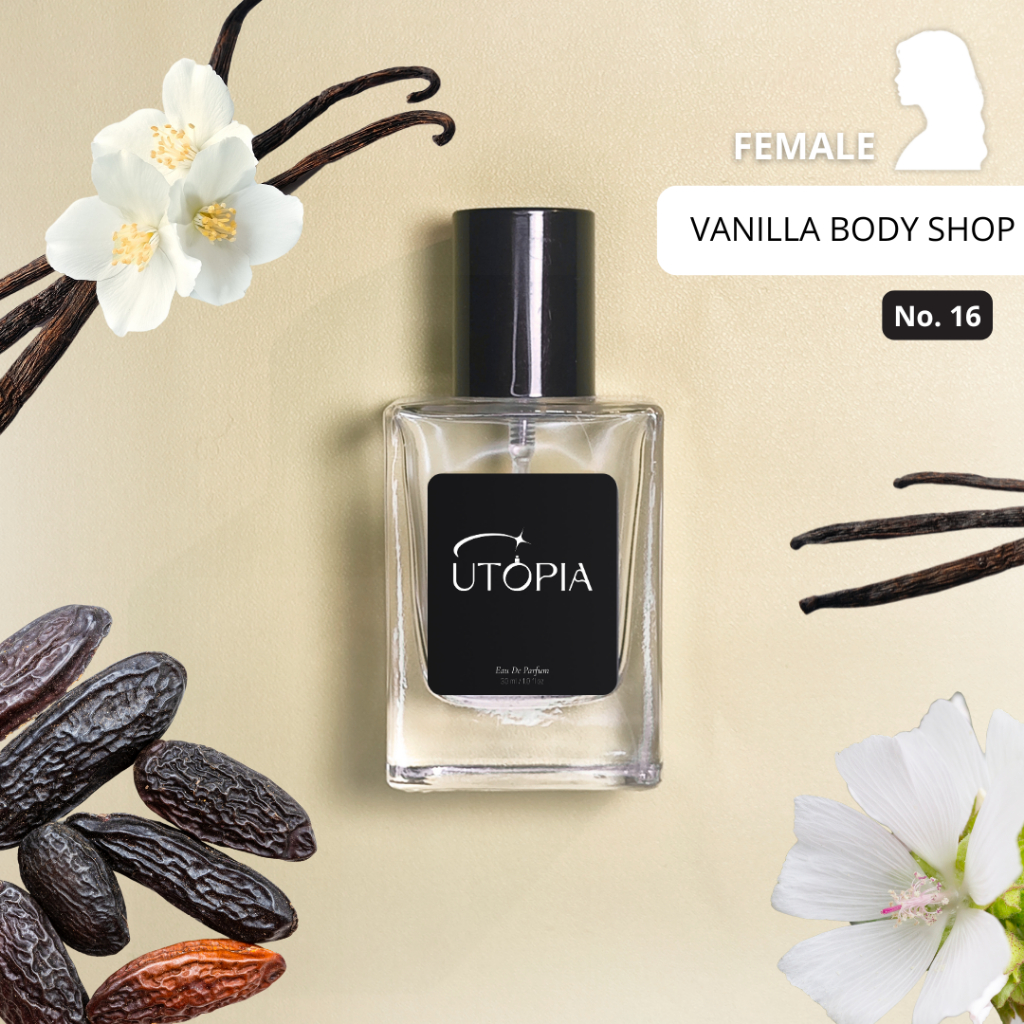 Utopia - VANILLA BODY SHOP Parfum Wanita Tahan Lama Aroma Creamy, Hangat, Simpel Inspired | Parfume 