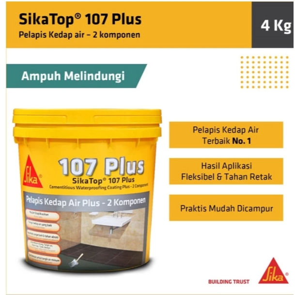 SIKA TOP 107 PLUS 4KG | SEMEN PELAPIS ANTI BOCOR | SEMEN PENUTUP RETAK BOCOR