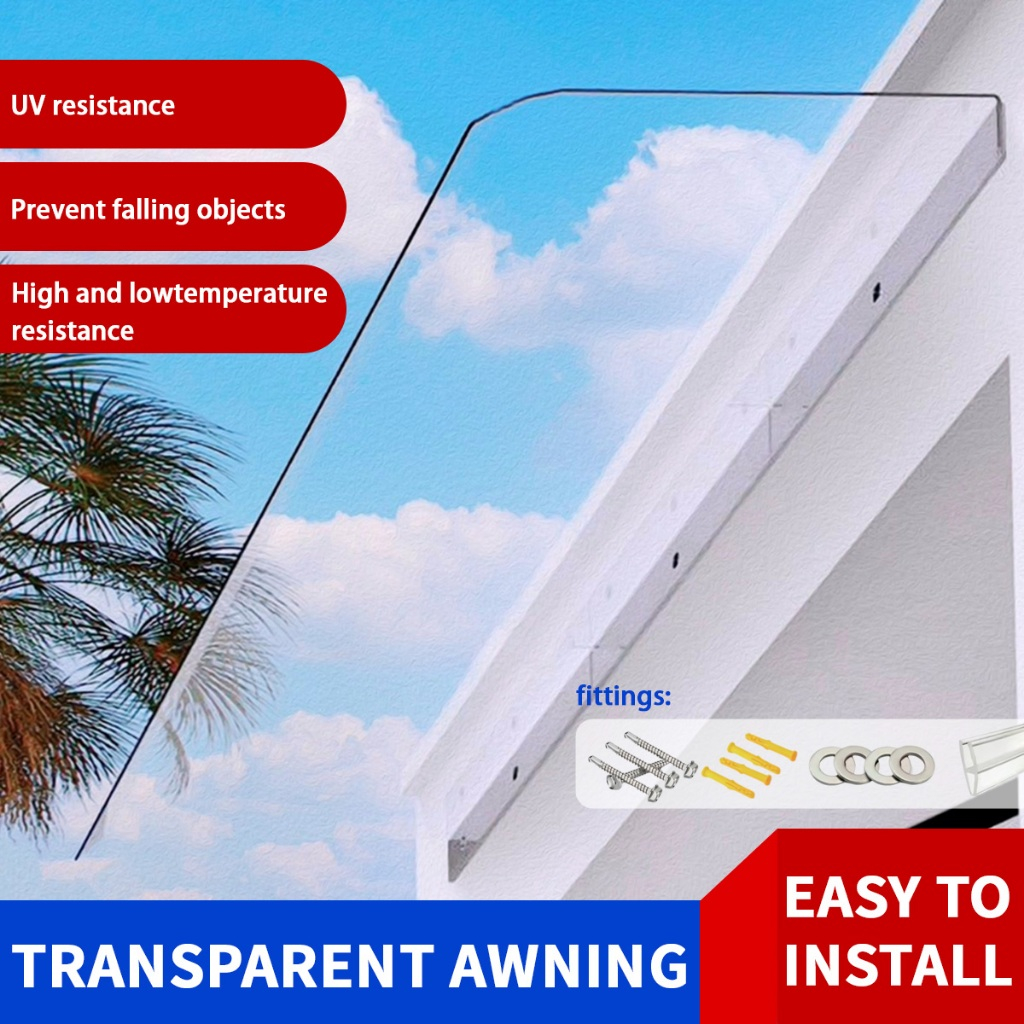 Kanopi Atap Transparan Atap Balkon Gerbang Anti Uv Dan Hujan Kanopi Atap Air Jendela