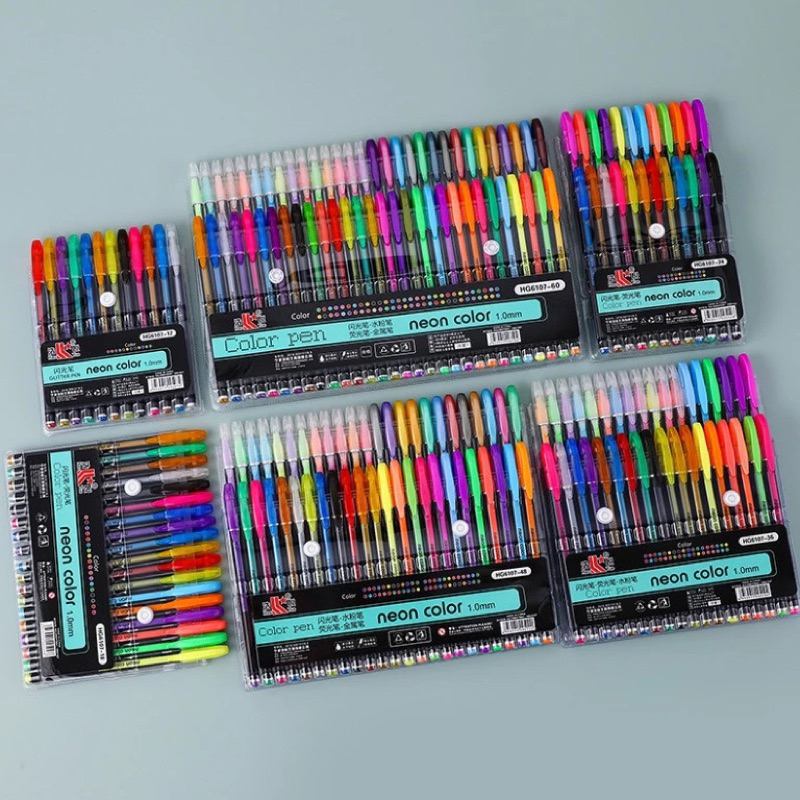 

Pulpen Gel Warna Warni Glither Neon Pastel