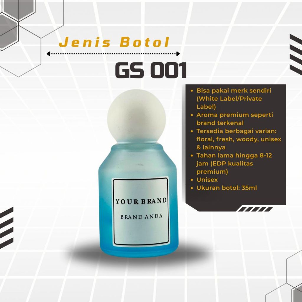 Parfum Grosir MKS - Custom Parfum | Botol LV 35 ml - 5 Warna - Kualitas Premium