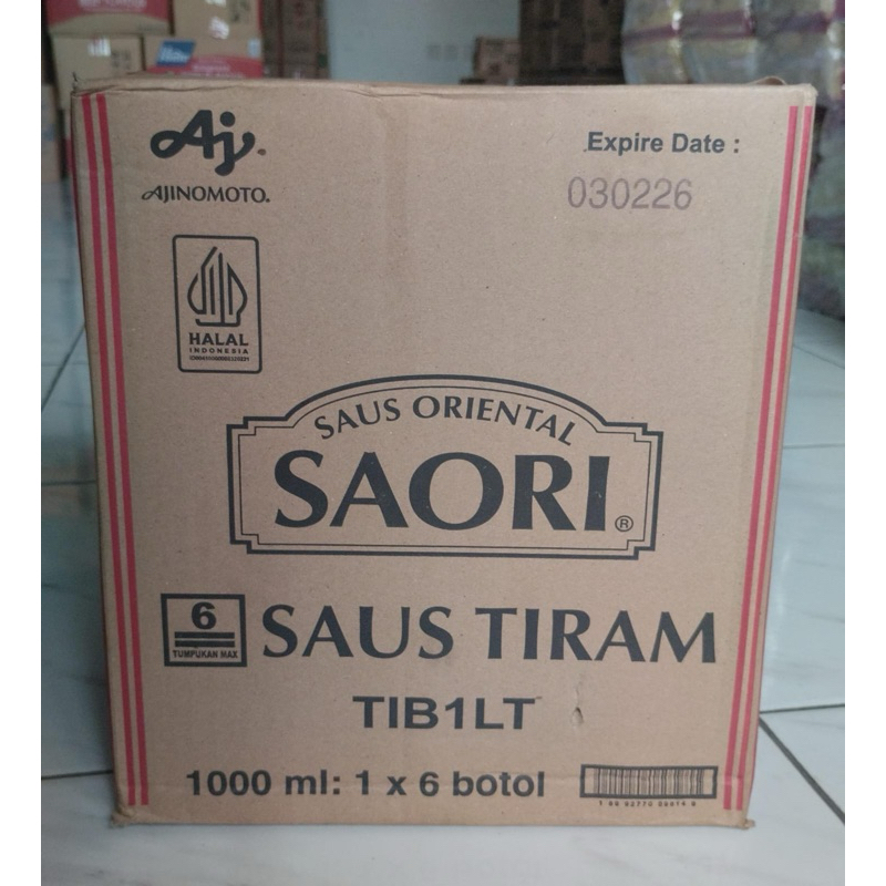 

Saori Saus Oriental Saos Tiram 1 L x 6 botol per dus / 1000 ml x 6 btl per karton Ajinomoto