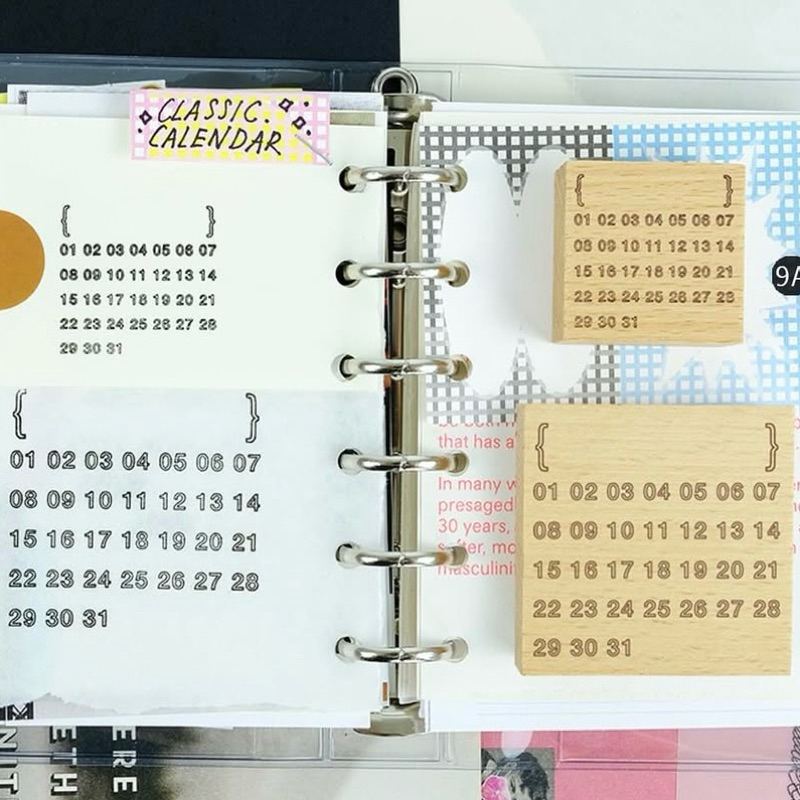 

Kurukynki Days Classic Calendar Rubber Stamp Set