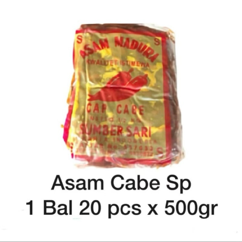 

Asem Jawa Asam Madura Cap Cabe Sumber Sari 1 pcs 500 gr