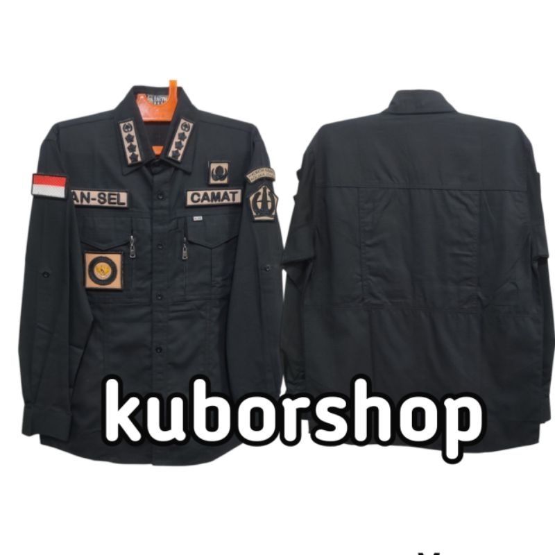 kemeja m-tac camat bordir timbul baju m-tac camat bordir timbul seragam camat full bordir