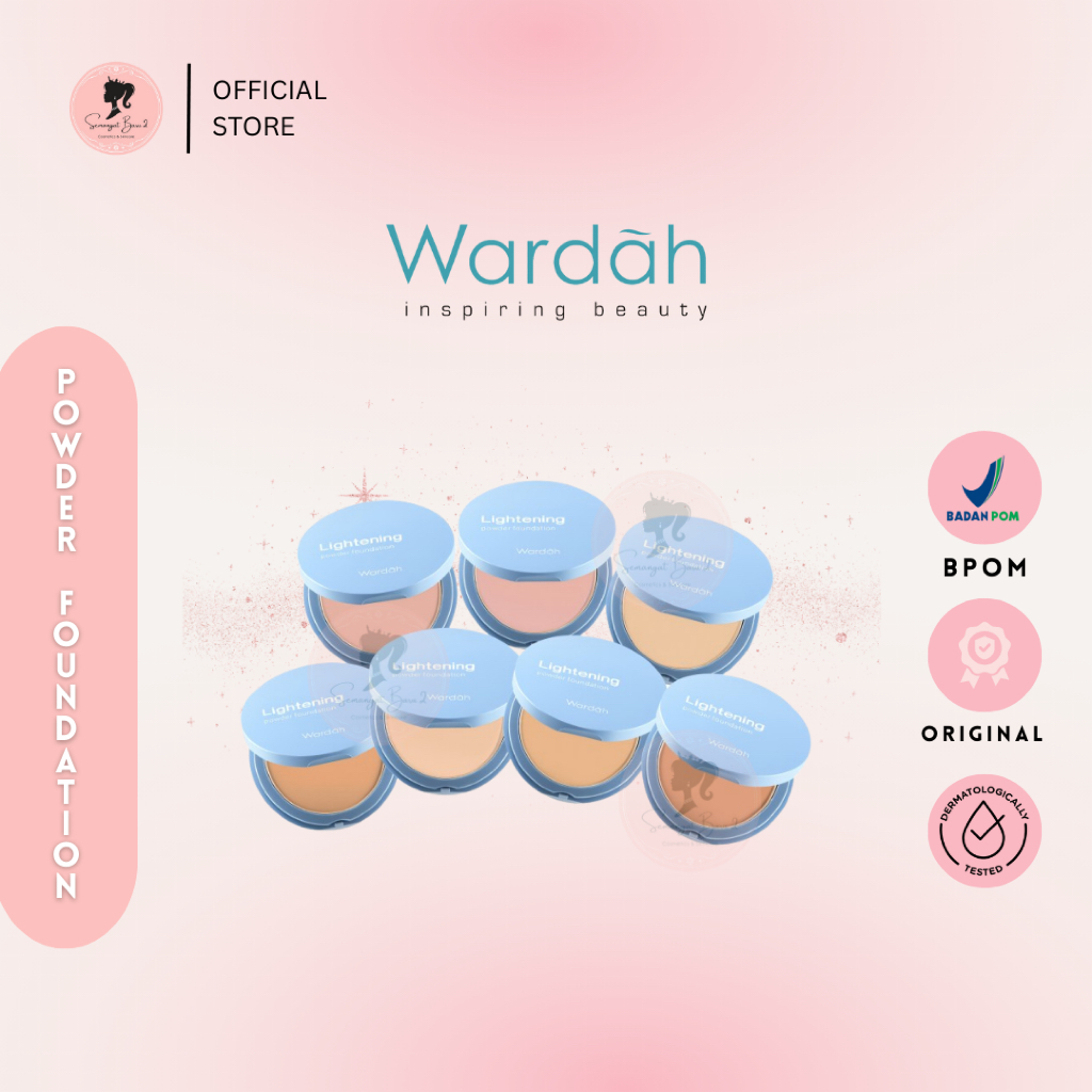 Wardah - Lightening Powder Foundation Light Feel 12gr - Ringan & Tanpa Dempul