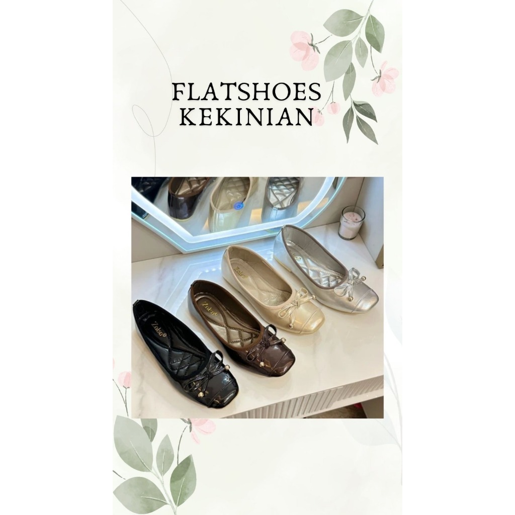 SEPATU WANITA FLATSHOES KEKINIAN TERBARU PEREMPUAN FLAT SHOES SPATU CEWEK PLET SLIPON CEWE IBU IBU2 