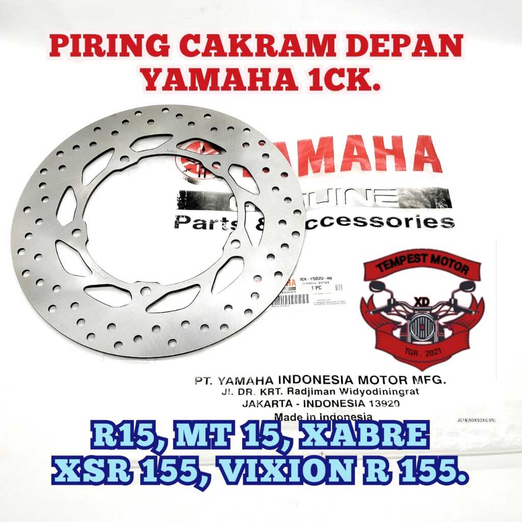 PIRING CAKRAM DEPAN R15 OLD XABRE PIRING CAKRAM YAMAHA 1CK MT 15 PIRINGAN REM CAKRAM DEPAN VIXION R