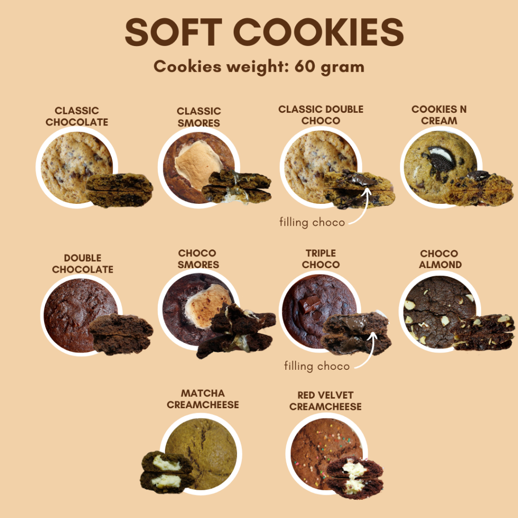 

Soft Baked Cookies - Soft and Chewy | BIG SIZE / JUMBO @60 gram