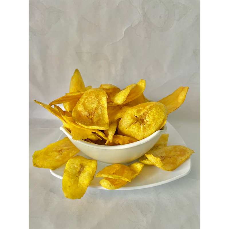 

keripik pisang gurih asin cemilan sehat praktis dan mudah di simpan olahan rumahan produk putra rantau01