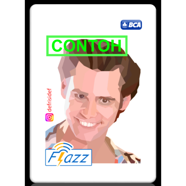 BCA Flazz Custom Design Gambar WPAP Print 2 SISI