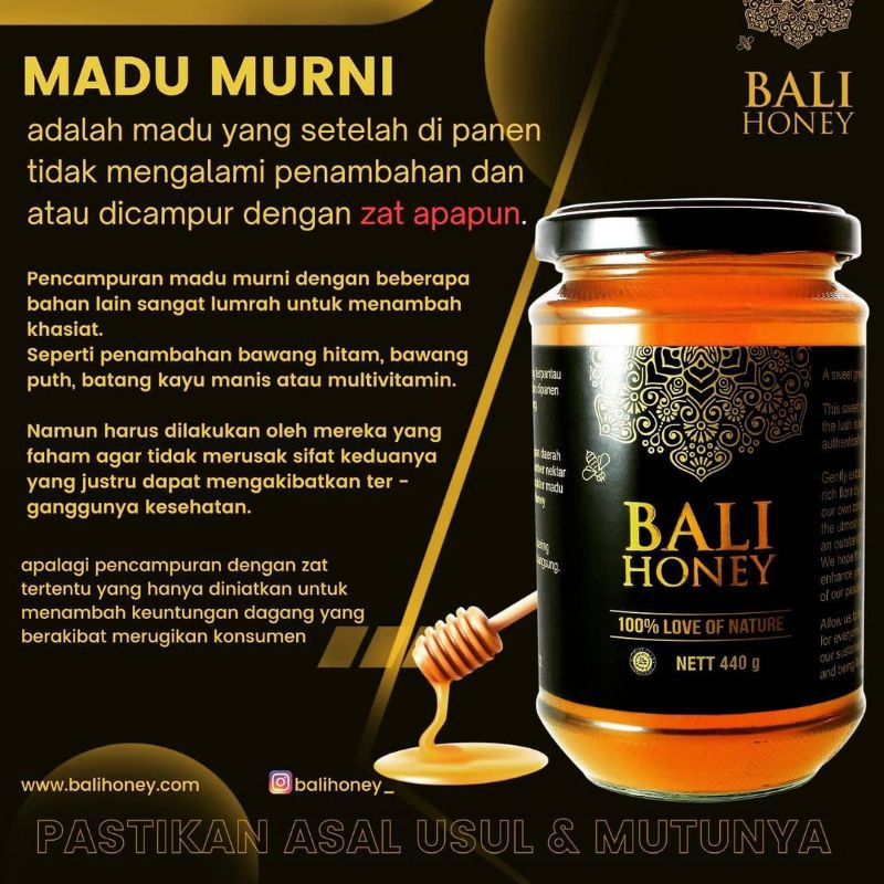 

Pure Raw Honey dg Aneka Varian Nektar alami 420gr Madu Mentah Murni Asli Super GRADE-A Bali Honey