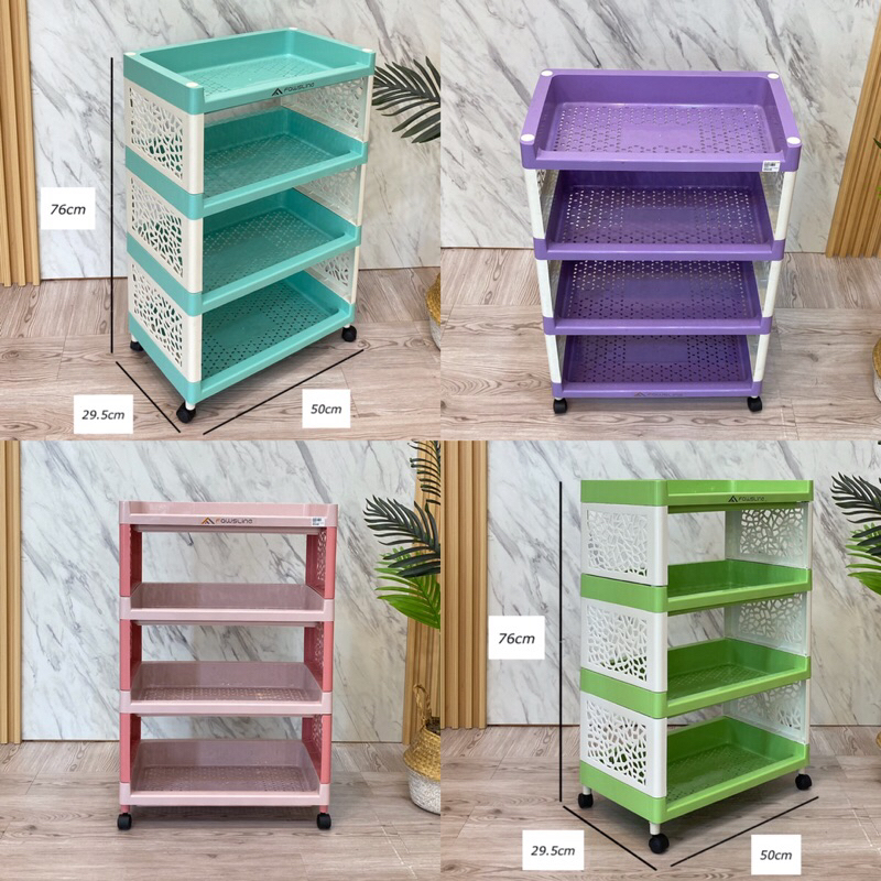 FAWSLINE RAK 4 SUSUN 204B JUMBO || RAK FAWSLINE 4 SUSUN + RODA || RAK TROLY 4 TINGKAT || RAK 4 SUSUN