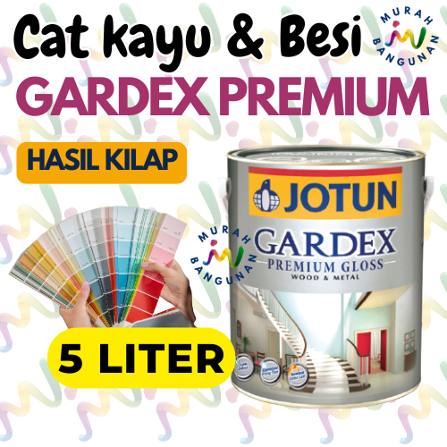 Jotun GARDEX - 5 Ltr / Cat Minyak Jotun / CAT KAYU DAN BESI GARDEX PREMIUM GLOSS JOTUN 5 LITER GALON