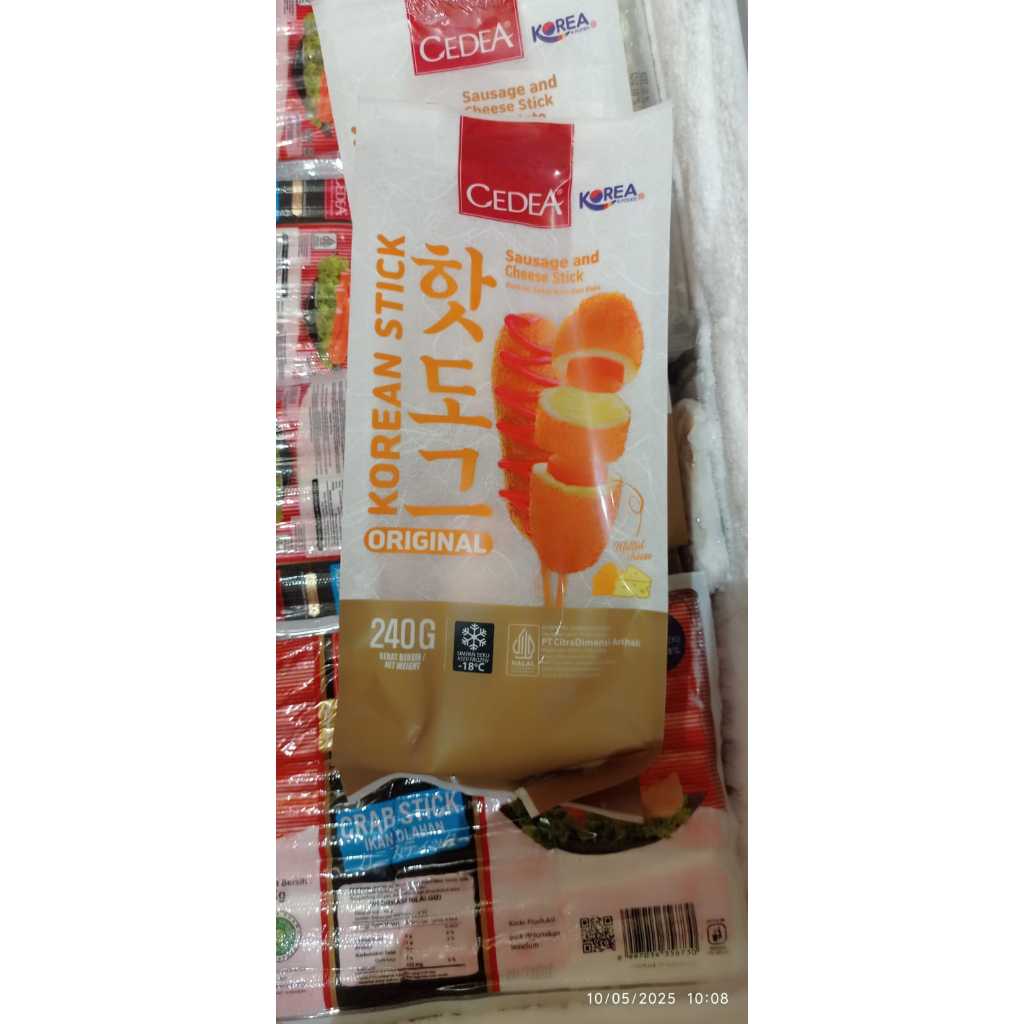 

CEDEA KOREAN STICK ORIGINAL 240GR - SAUSAGE AND CHEESE STICK