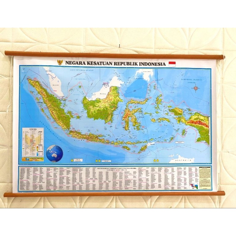 

Peta Bingkai NKRI Indonesia Ukuran Sedang Terbaru 38 Provinsi Bahan MMT KODE N6C5