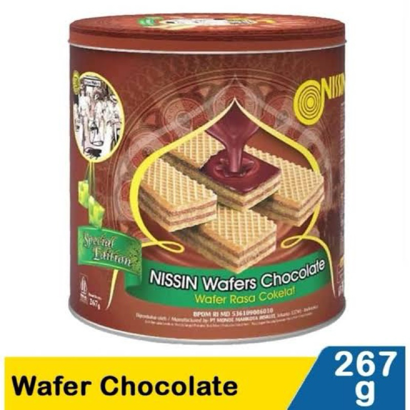 

Nissin wafers kaleng 265gr