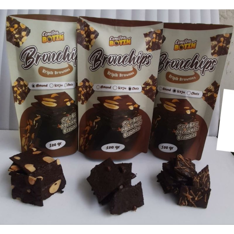 

Cemilan Bronchips ternyoklat / Keripik bronis 100gr