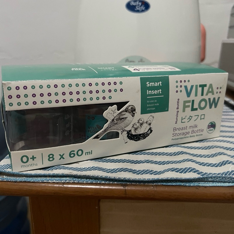 Preloved Vita Flow Breastmilk Storage Bottle 8x60ml