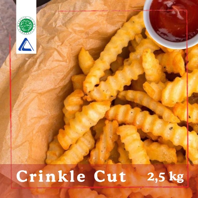 

Kentang Beku Crinkle Cut Polos 2.5kg