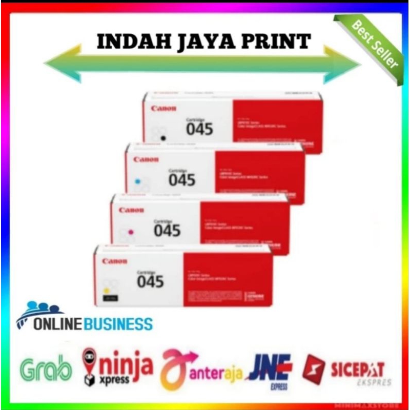 Toner Canon Cartridge 045 Black Cyan Magenta Yellow Original Support Printer LBP611CN/613CDW/MF631CN