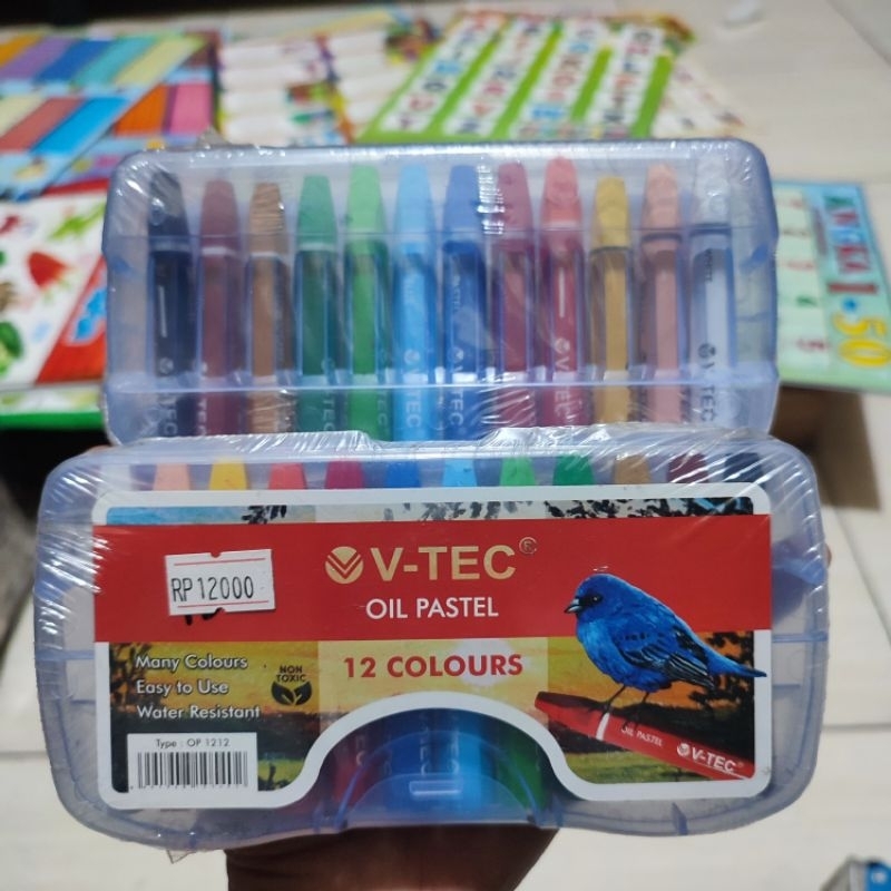 

Crayon Kecil 12 Warna - Crayon V-Tec 1 Set Box Mika