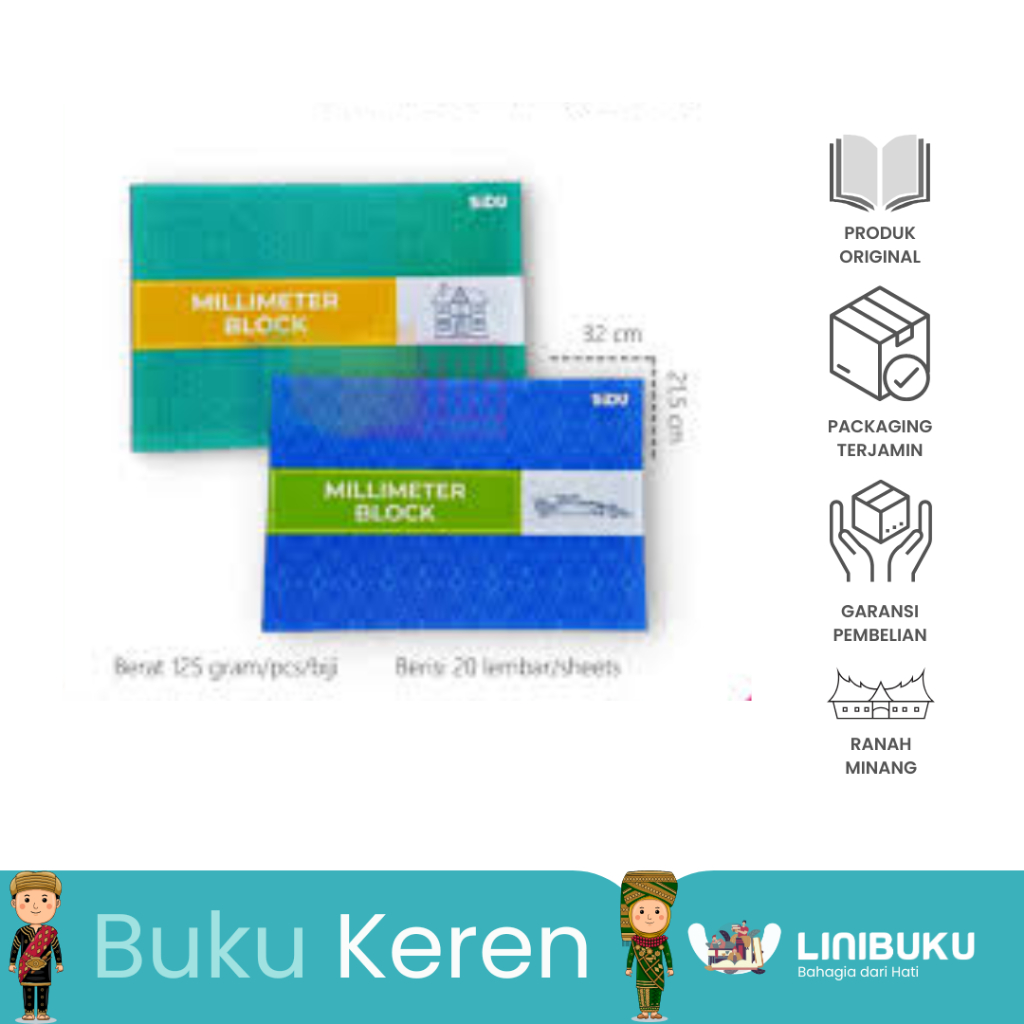

Sinar Dunia Milimeter Block Book F4/A3 (20Sheets) - ATK - LINIBUKU